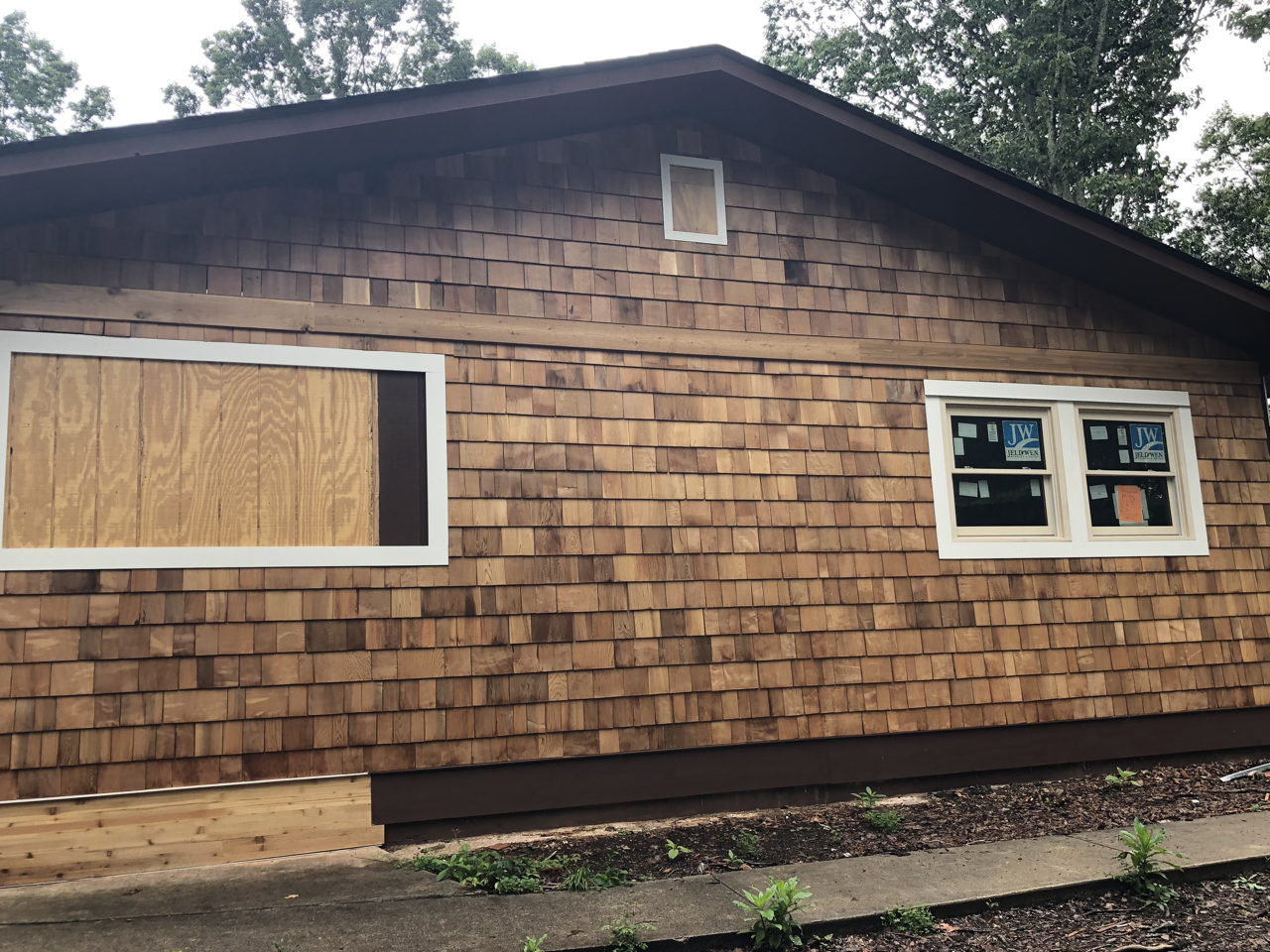 Before — Cedar Shingle Siding — Solid Stain