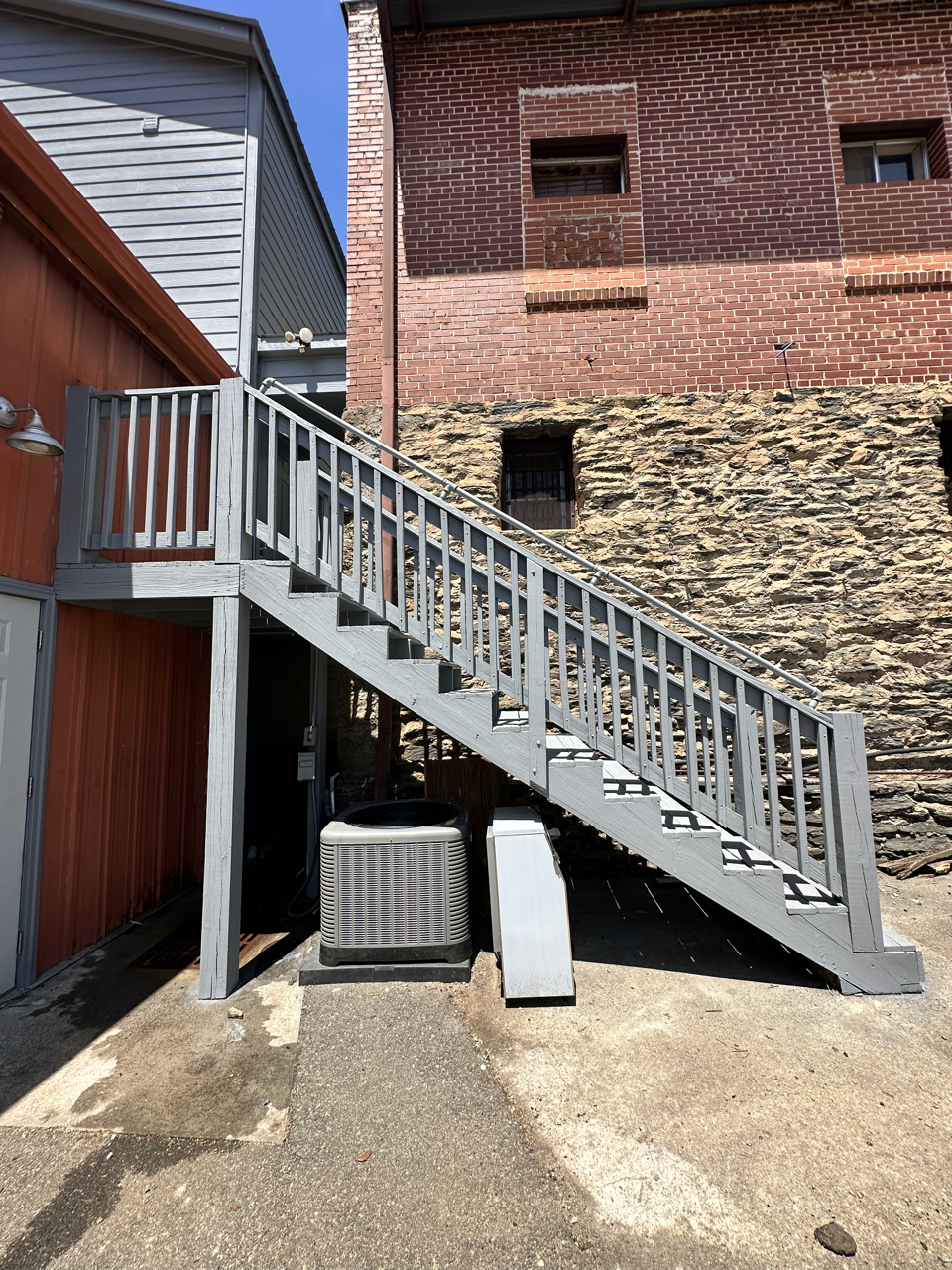 After — Exterior Stairs — Weathered Wood Restored