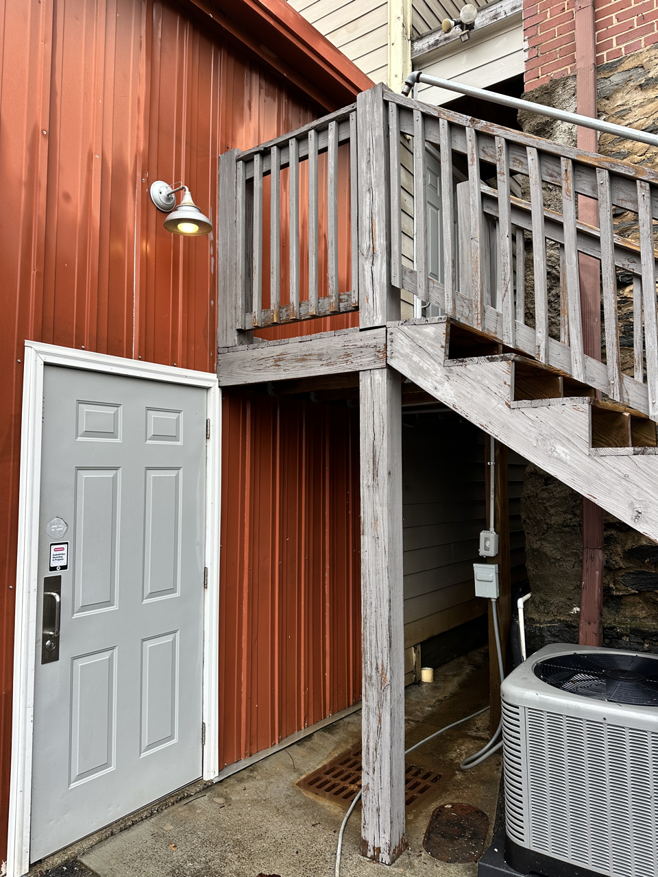 Before — Exterior Stairs — Weathered Wood Restored